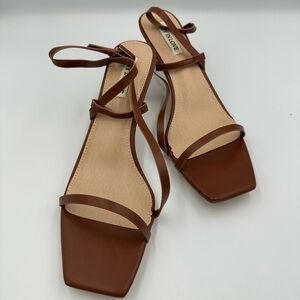 ALOVE Women's Brown Strappy Sandals